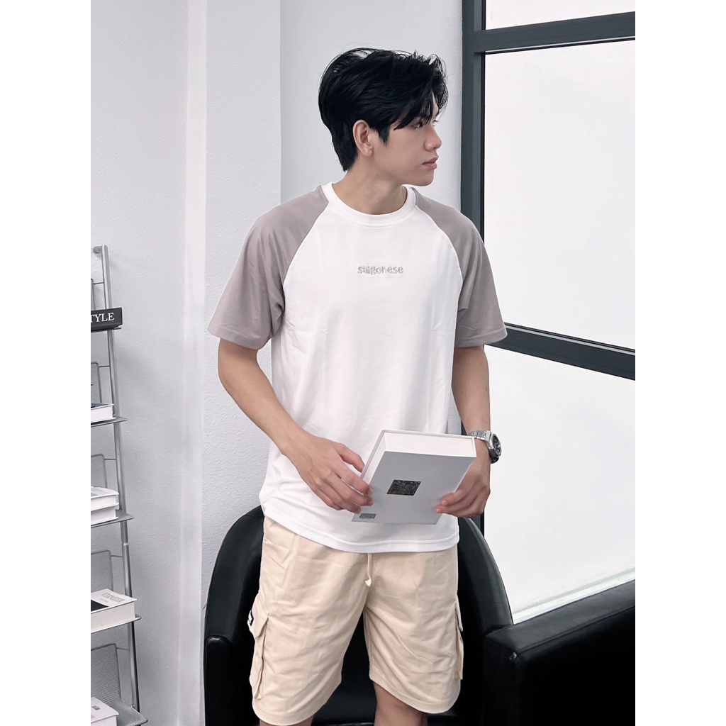 Quần Short Unisex Cargo Nam Nữ SAIGONESE Quần Đùi Form Túi Hộp / Kem