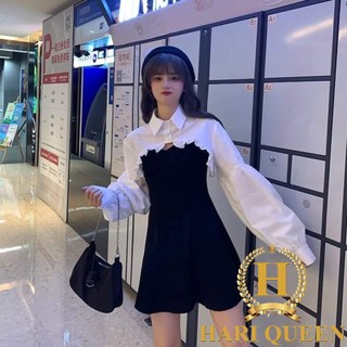 Sét váy đen + áo so mi siêu xinh kan0421
