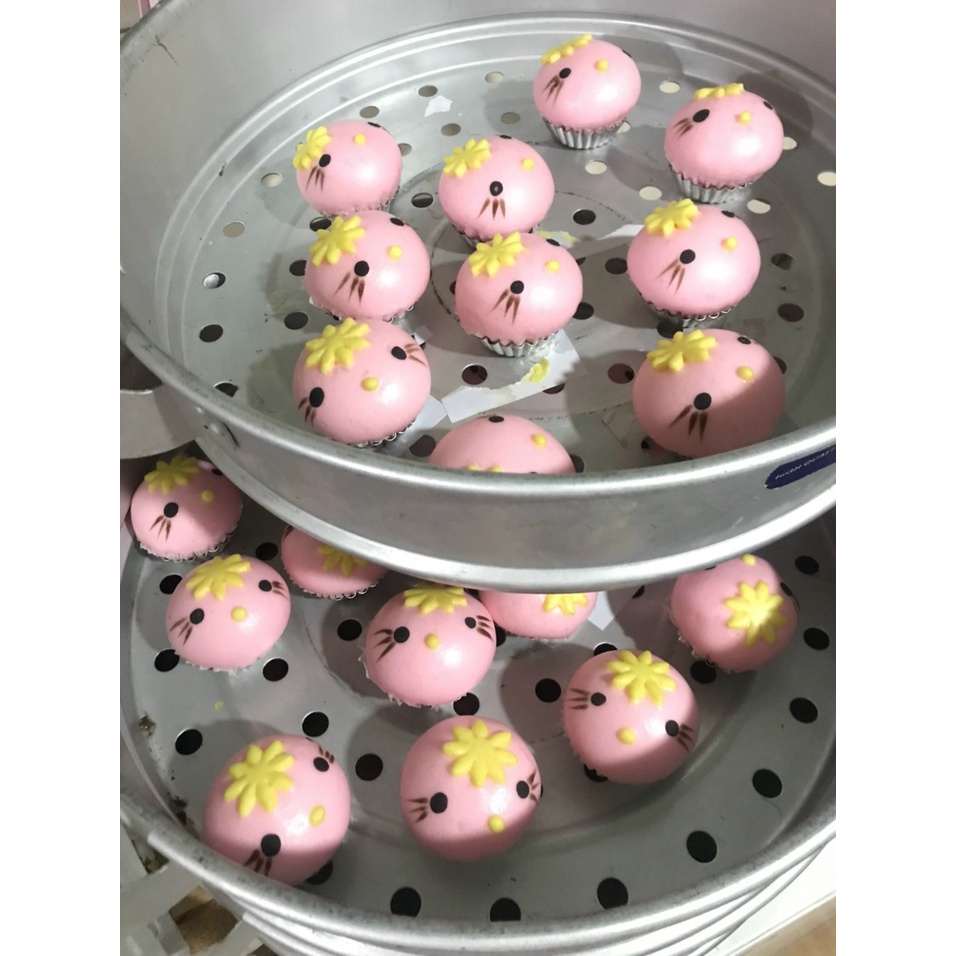 Bánh bao tạo hình con mèo  , đáng yêu nhiều mẫu cho khách lựa chọn