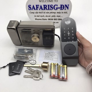 Khóa cổng sắt vân tay R8 với 5 chế độ mở khoá: Vân tay, mật mã, thẻ từ, chìa khoá và app TTlock