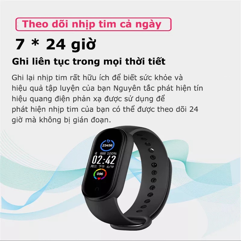 Vòng đeo tay thông minh,Dây Đeo Thông Minh M5,Bị Theo Dõi Sức Khỏe,Mới Thiết Thể Thao Bluetooth Máy Đếm Bước Chân