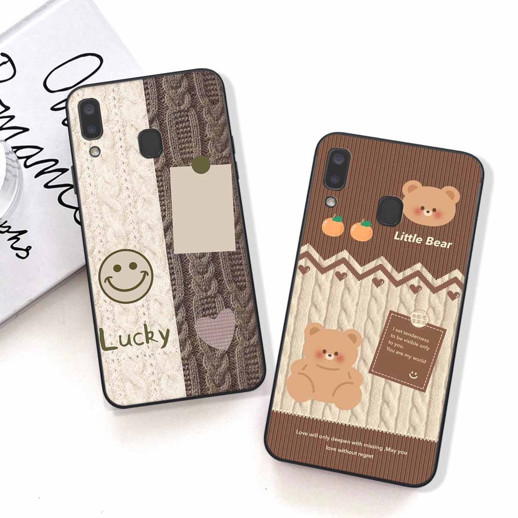 Ốp lưng Samsung A20 / A30 / A40 / A60 / A8 Star in hình họa tiết len Lucky Bunny,Bear,Smile