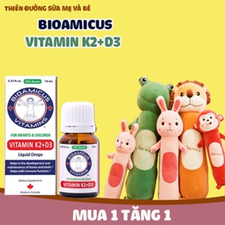 Bioamicus Vitamin D3K2 MK7 giúp bé tăng chiều cao tối đa hộp 10ml