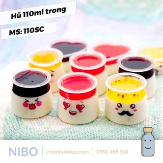 Hũ sữa chua nhựa PET 110ml trong suốt.