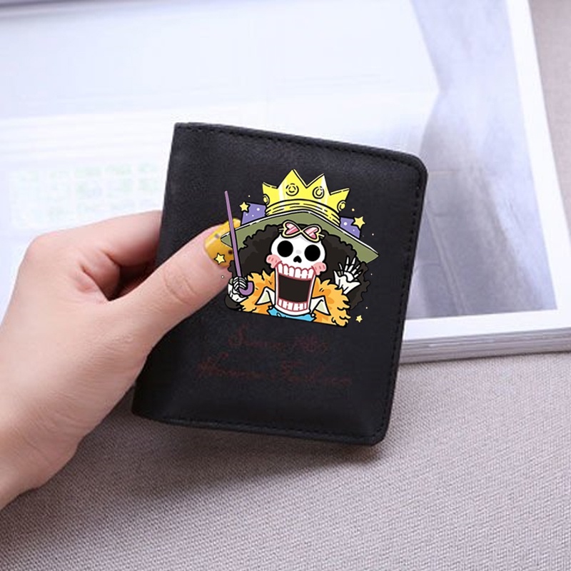 Ví da cầm tay nam nữ in hình ONE PIECE ver Vuông xinh xắn tiện lợi anime chibi