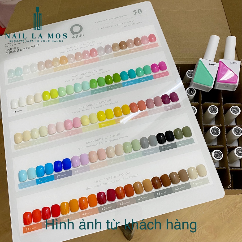 Set sơn gel Onuo chính hãng 50 màu nail - Bộ sơn móng tay Onuogel tone màu Hàn Quốc mix gel thạch (tặng kèm bảng màu)