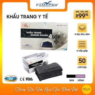 Khẩu Trang Y Tế Kháng Khuẩn Nam Anh (Hộp 50 cái Màu Đen)