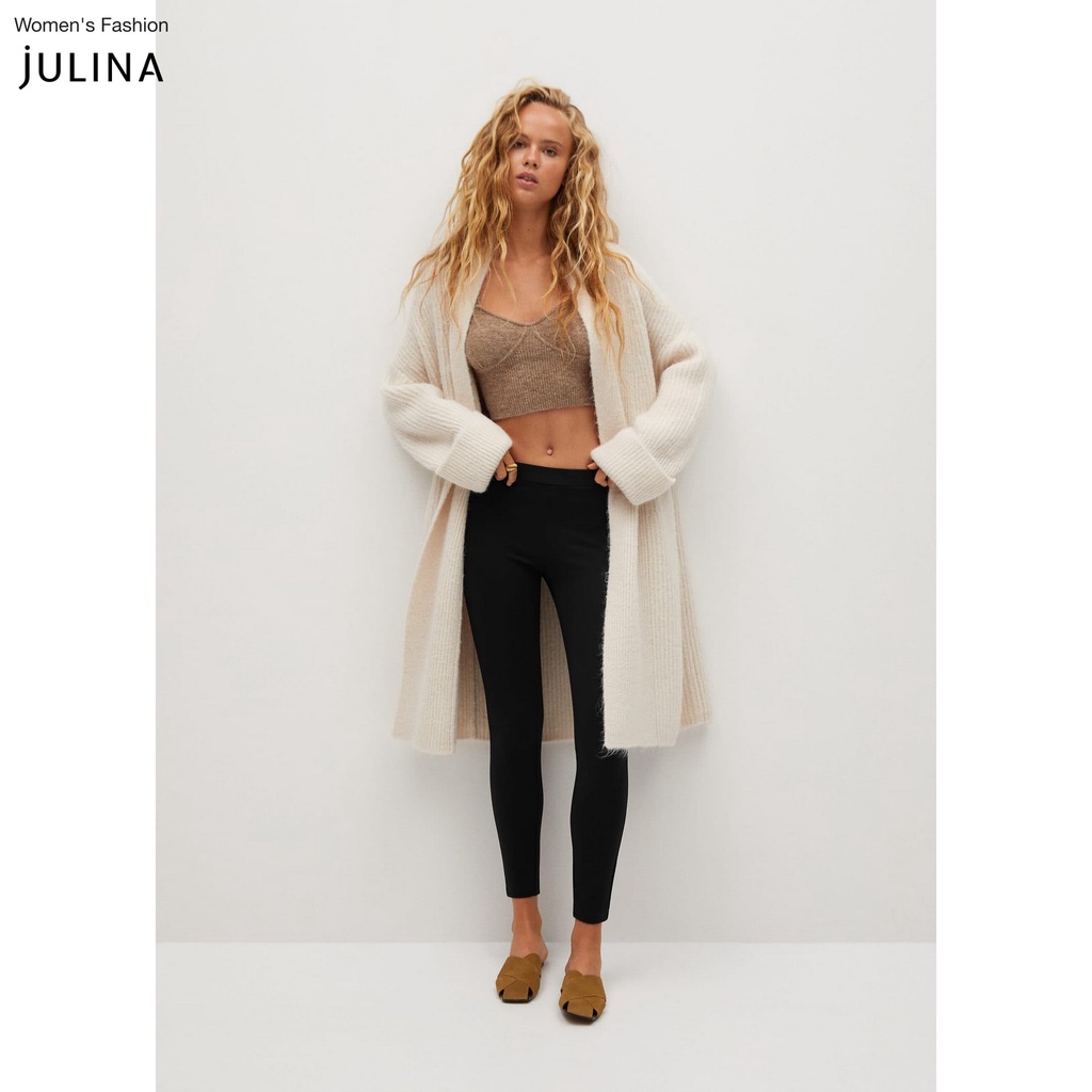 Quần legging ống bó dáng dài thun đen MNG jf825 - SIZE L