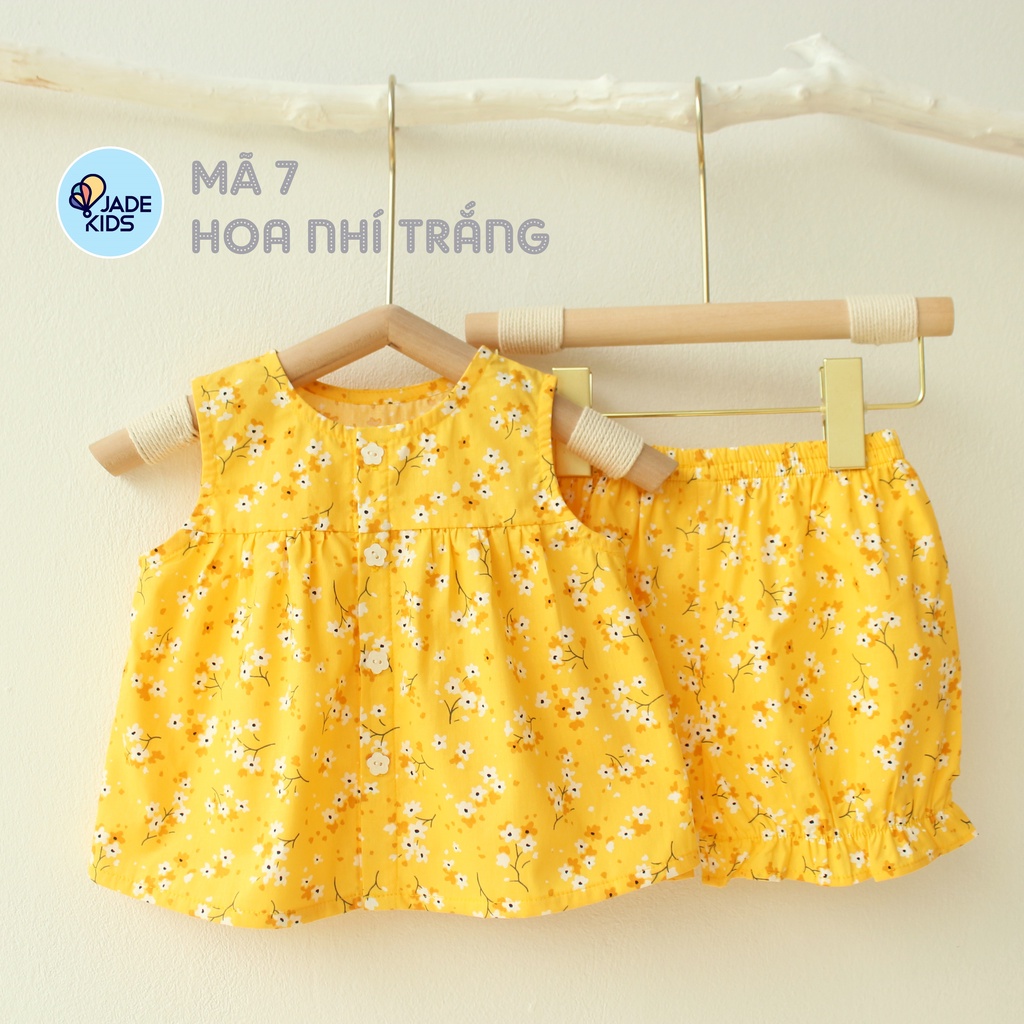Đồ bộ cho bé gái JADEKIDS | Bộ đồ 3 lỗ bé gái họa tiết xinh yêu thoáng mát cho bé từ 7kg - 17kg