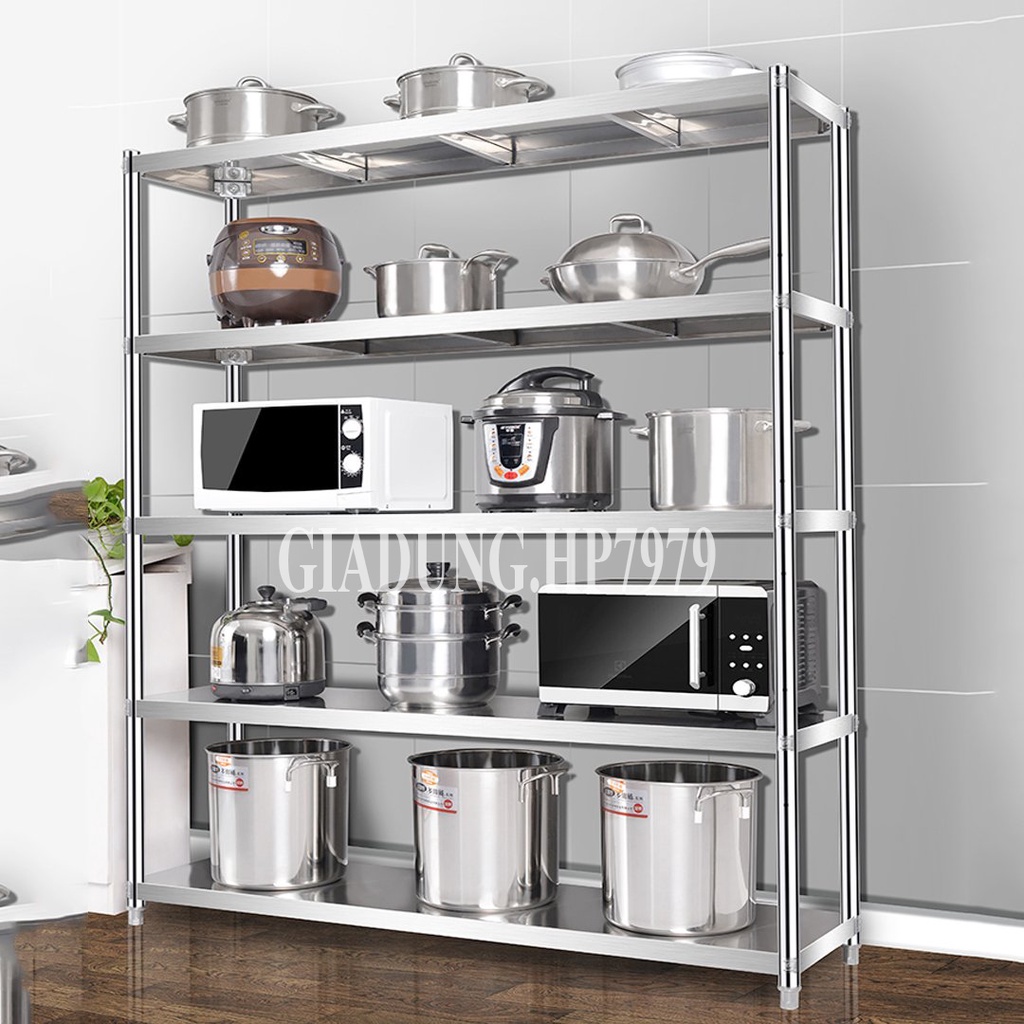 Kệ Inox 304 Nhập Khẩu, Kệ Bếp Inox Cao Cấp Phiên bản 4.0 Hệ Khung 38mm Siêu Cứng, Bảo Hành 24 Tháng