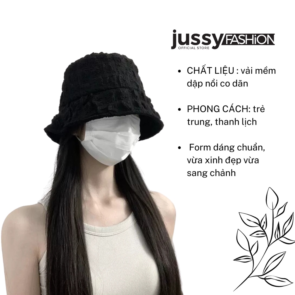 Mũ Bucket Xốp Ô Vuông JB01 Jussy Fashion Nón Tai Bèo Nữ Vành Cụp Vải Cottop Xốp Hoạ Tiết Caro Siêu Nhẹ
