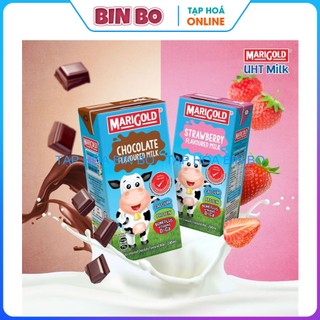 3 Thùng Sữa Marigold Nguyên kem dâu socola it béo thùng 24 hộp