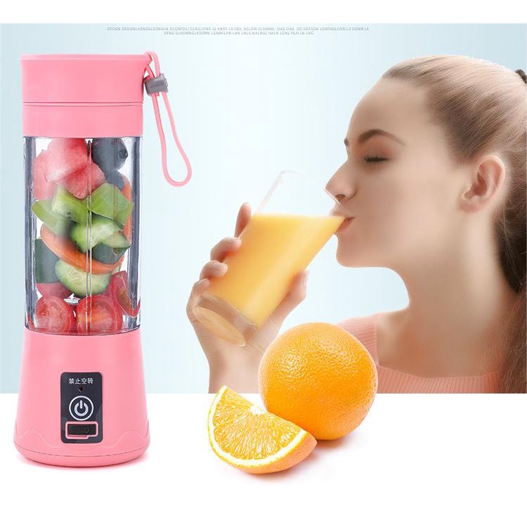 Máy xay sinh tố cầm tay mini đa năng,Máy Xay Sinh Tố Đa Năng Cầm Tay dao 6 lưỡi 400ml Sử dụng pin sạc,Máy Xay Sinh Tố Mini Sạc USB Tiện Dụng
