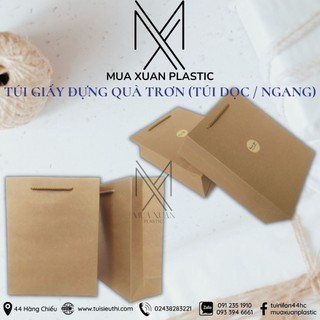 Túi kraft đựng quà tặng quai xách vintage - túi quà giấy nâu dày nhiều size - Combo 10 chiếc
