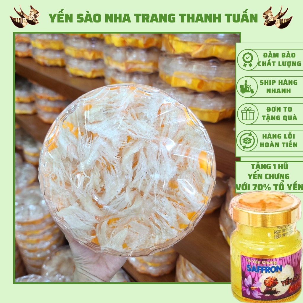 Chân yến rút lông nguyên chất, yến sào Nha Trang Khánh Hòa can kết tặng 1 hũ yến chưng