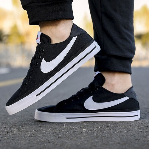Giày Nike Court Legacy Canvas 'Black White' CW6539-002