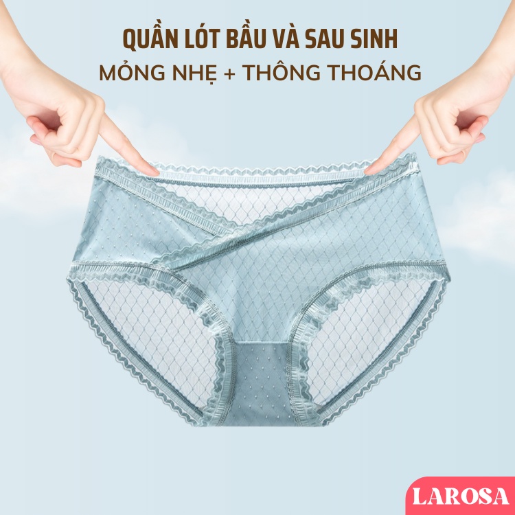 Quần Lót Bầu Larosa Mẫu Mới Mùa Hè 2023 Cạp Chéo Chữ V Chất Cotton Mềm Mại Không Gây Nóng Bí Kháng Khuẩn Bigsize LA22Q