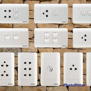 Sino-mặt ổ cắm, công tắc sino s18,ổ cắm điện sino âm tường, mặt hại công tắc ổ cắm điện sino, ổ đôi sino s18