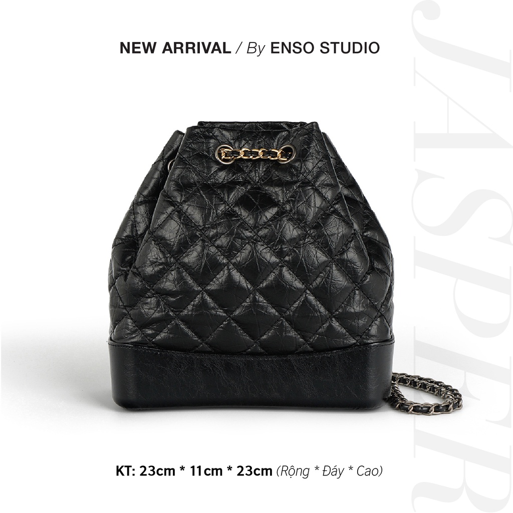 Túi xách da thật Jasper màu đen