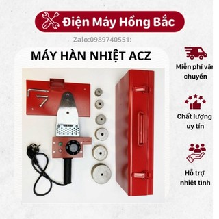 Máy hàn nhiệt ống nước ACZ-163, 6 bộ cối hàn kích thước 20-63mm - Ống nhựa dẻo chịu nhiệt - Hàn gia nhiệt nhanh, bền