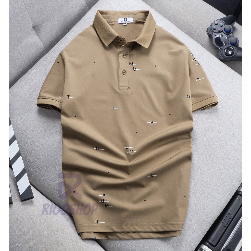 Áo thun nam có cổ, áo polo nam ngắn tay đơn giản màu trắng, đen, nâu, xanh nhạt có big size, vnxk RIOOSHOP RSP083