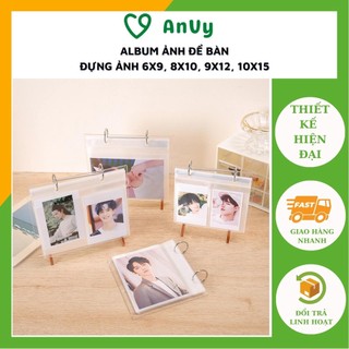 Album đựng ảnh để bàn bằng nhựa acrylic trong suốt sang trọng đựng ảnh 6x9, 8x10, 9x12, 10x15 tại kho album ảnh ANVY