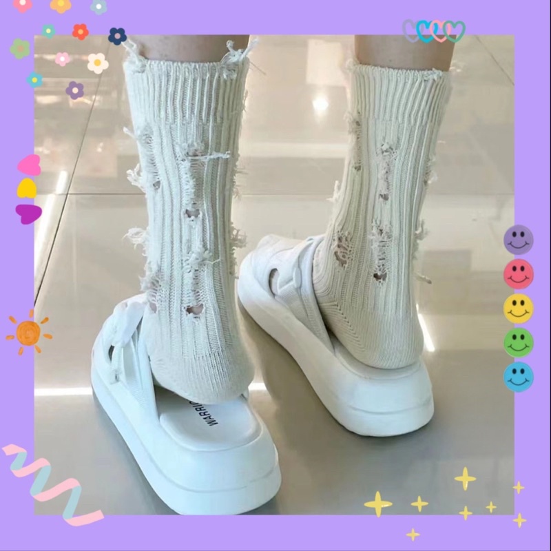 Vớ tất cổ cao chất dày 🖤 hiệu ứng sờn cực chất