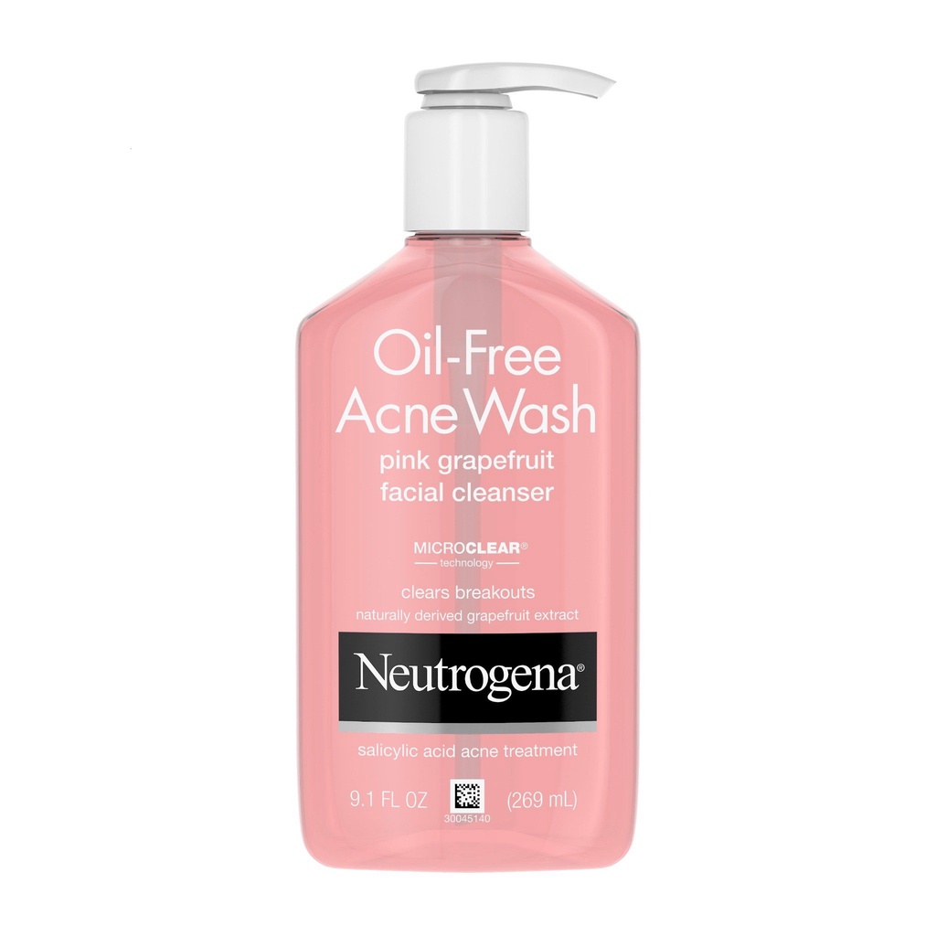 Sữa rữa mặt sạch mụn Neutrogena Oil-Free Pink Grapefruit Acne Facial Cleanser