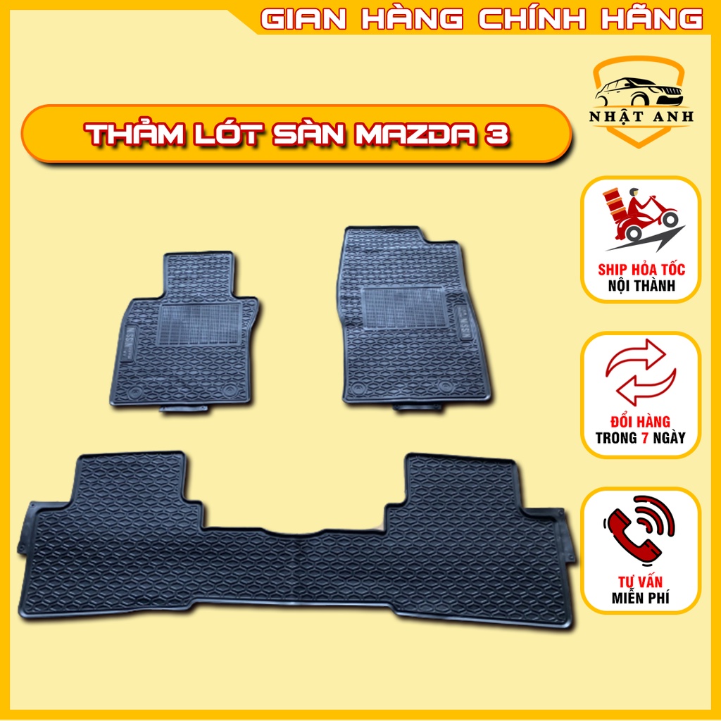 Thảm lót sàn Nhật Anh Shop - Thảm lót sàn Mazda 3, thảm sàn cao su đúc ko mùi, cao cấp Nissin