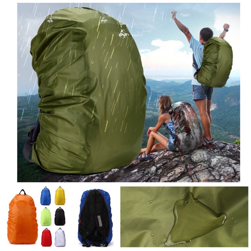 Bọc balo Có Phản Quang, trùm balo yên xe chống thấm nước nhiều size, đồ đi phượt, phụ kiện balo đi chơi du lịch gọn nhẹn