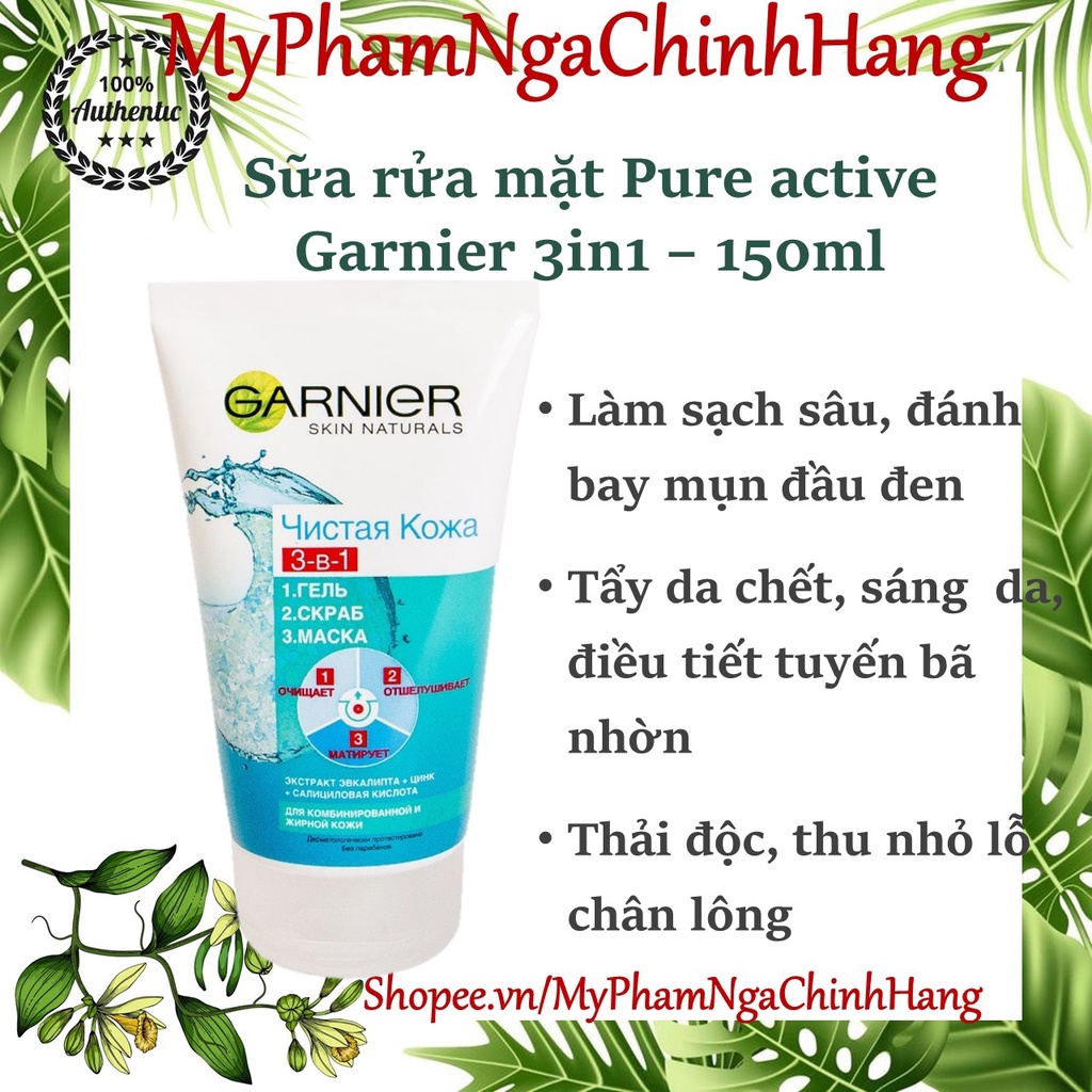 Sữa rửa mặt Garnier  3in1