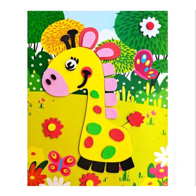 COMBO 10 tranh dán xốp 3D xé dán cho bé - Đồ chơi trí tuệ sáng tạo 18x13cm TÉPPI STORE