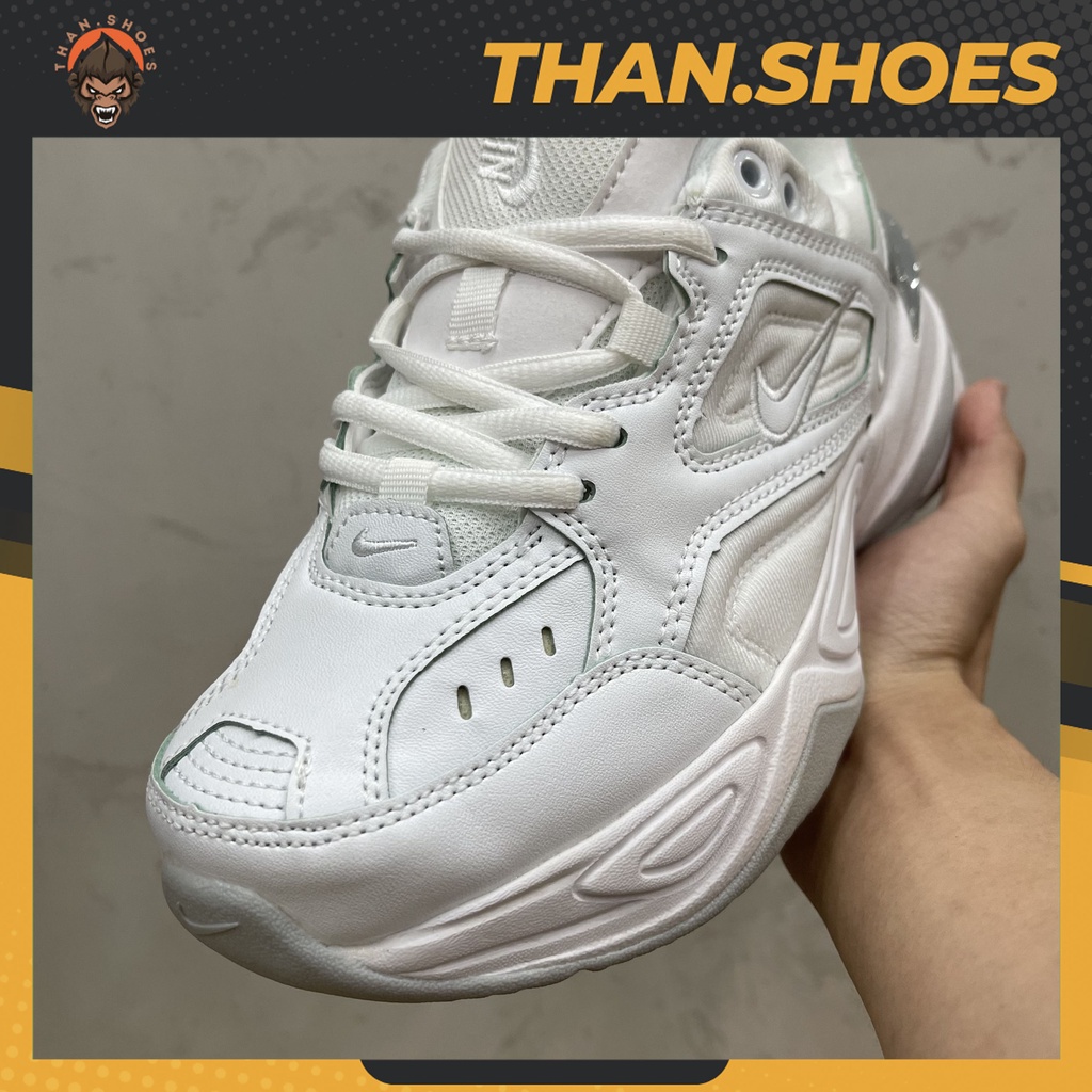Giày M2k Tekno Triple White, M2k Trắng Gót Xám Nhạt - Than.Shoes