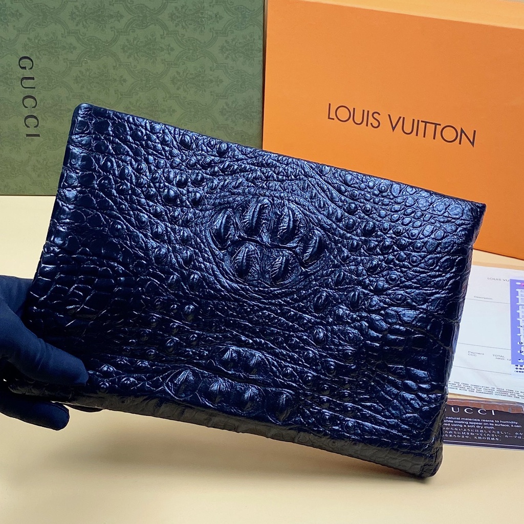 Ví cầm tay Clutch nam da thật nguyên tấm cao cấp kiểu dáng sang trọng 7370 ⚡FREESHIP⚡-  BH 2 năm