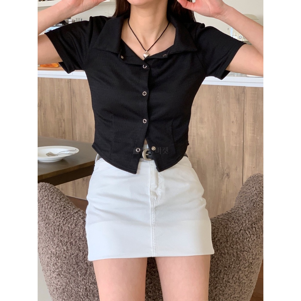 Áo Cardigan Ngắn Tay Xuyên Thấu Thiết Kế Đơn Giản