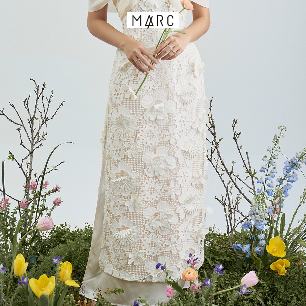 Áo dài cách tân nữ MARC FASHION cách điệu vai Hy Viên FASH120422