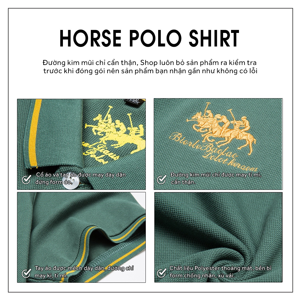 Áo polo nam thêu ngựa HORSE POLO SHIRT - GS08