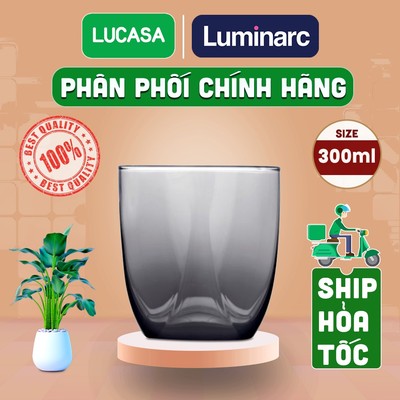 Ly Thủy Tinh Luminarc Eiffel Grey 300ml - Loại Thấp L2957 | Phân Phối Chính Hãng