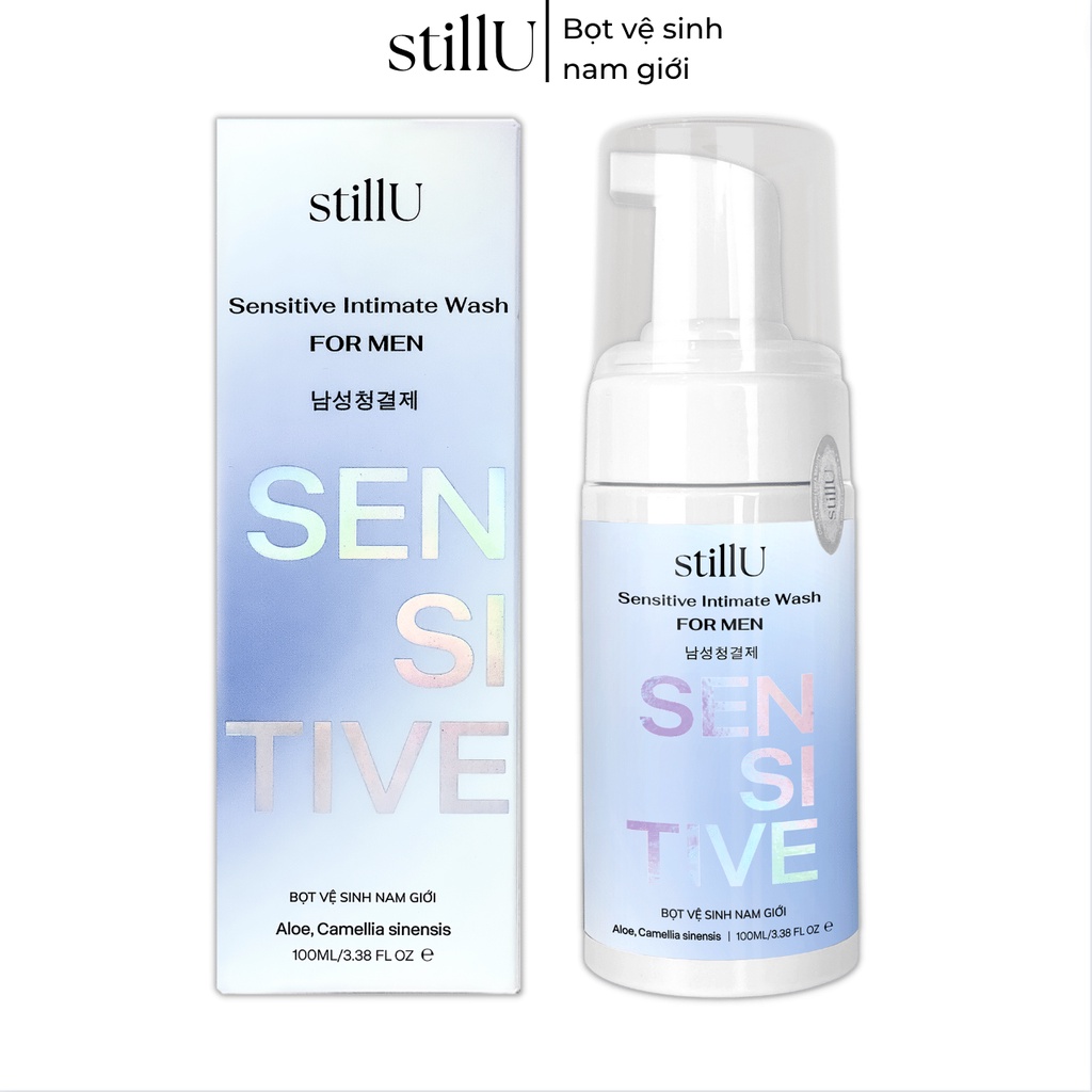 Dung dịch vệ sinh nam giới tạo bọt stillU Sensitive không mùi cho da nhạy cảm 100ml