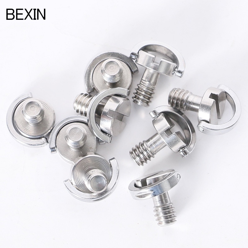 Ốc vít 1/4 lắp cho chân máy ảnh rig cage khung máy ảnh Quick Release Plate tripod gimbal, gắn bên hông máy ảnh, móc dây