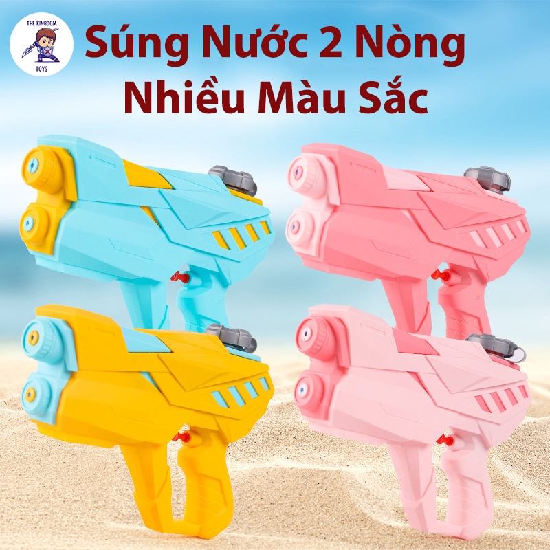 Súng Nước 2 Nòng Áp Lực Nhiều Chế Độ Bắn Đồ Chơi Mùa Hè Cho Bé Mới Nhất Dung Tích Lớn 500ml