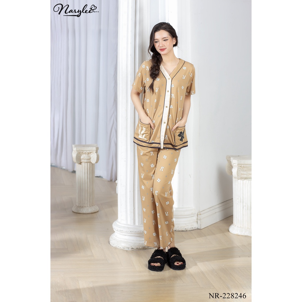 BỘ PYJAMA ÁO CỘC QUẦN DÀI CHẤT COTTON CAO CẤP NARYLEE MÃ NR-228246