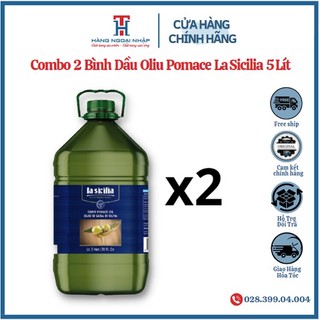 Combo 2 bình dầu olive pomace - olive pomace oil - la sicilia italia 5 lít x 2