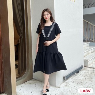 Váy Bầu Thiết Kế Larosa Chất Đũi Mềm Mát Thấm Hút Mồ Hôi Không Bai Xù Kiểu Dáng Mới Cho Mẹ Bầu Và Sau Sinh LA8V