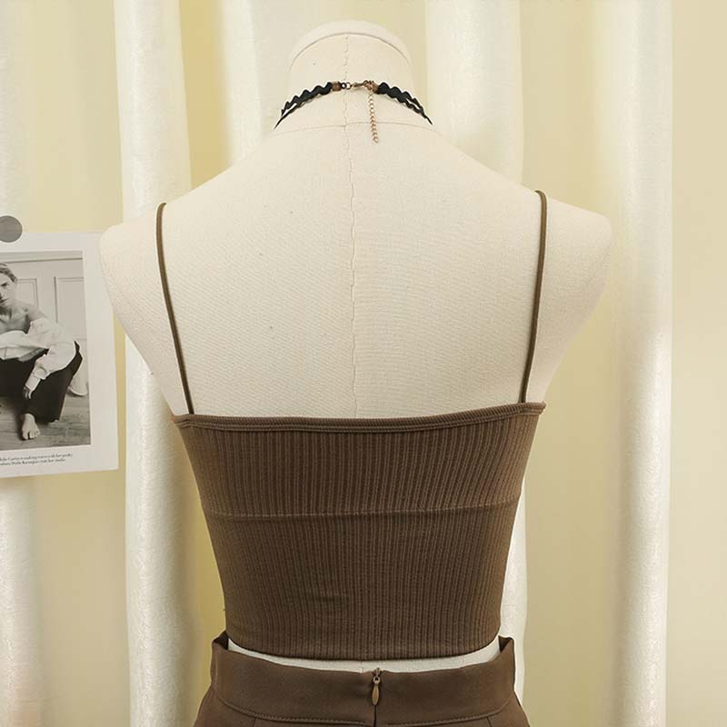 Áo Bra Nữ Tăm Hai Dây Mảnh Có Đệm Đẩy Ngực Co Giãn Mềm Mịn Thời Trang Sugal TOP NU 063V2