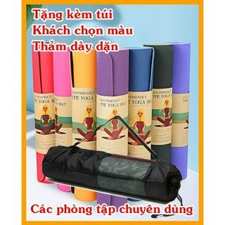 [ CÓ TÚI ĐỰNG ]Thảm tập yoga tpe dày 6mm hàng đẹp GDBINHC09