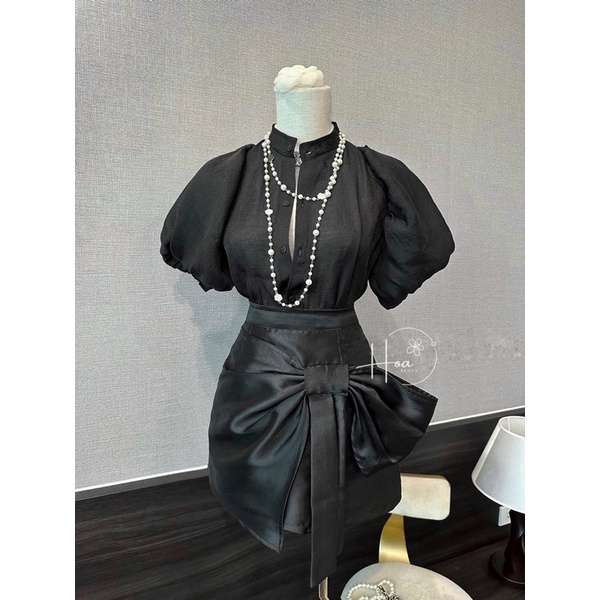 (new hot) set tay bồng nơ lệch sang trọng 2023