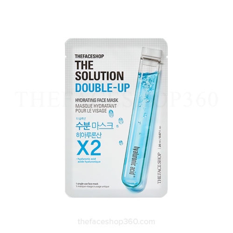 Mặt nạ cung cấp ẩm The Solution Double Up Hydrating Face Mask The Face Shop
