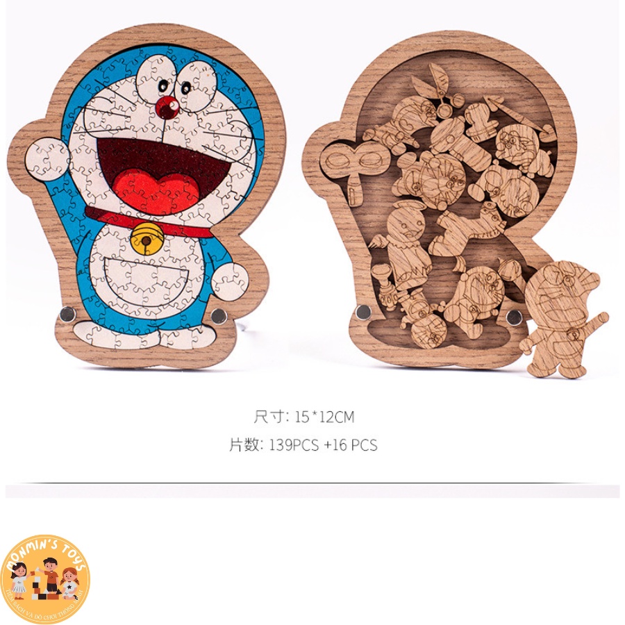 Xếp Hình Doraemon Bằng Gỗ