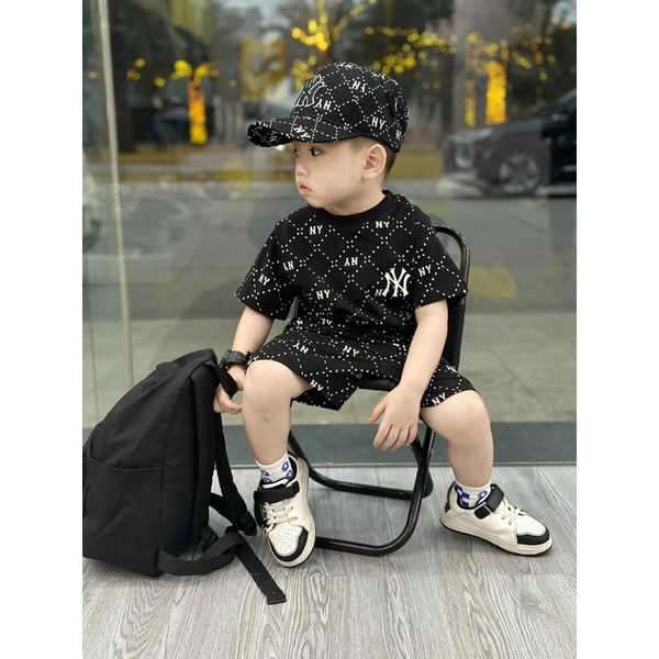 Mũ vành bucket, lưỡi trai MONO NY bé trai bé gái- kẻ vuông